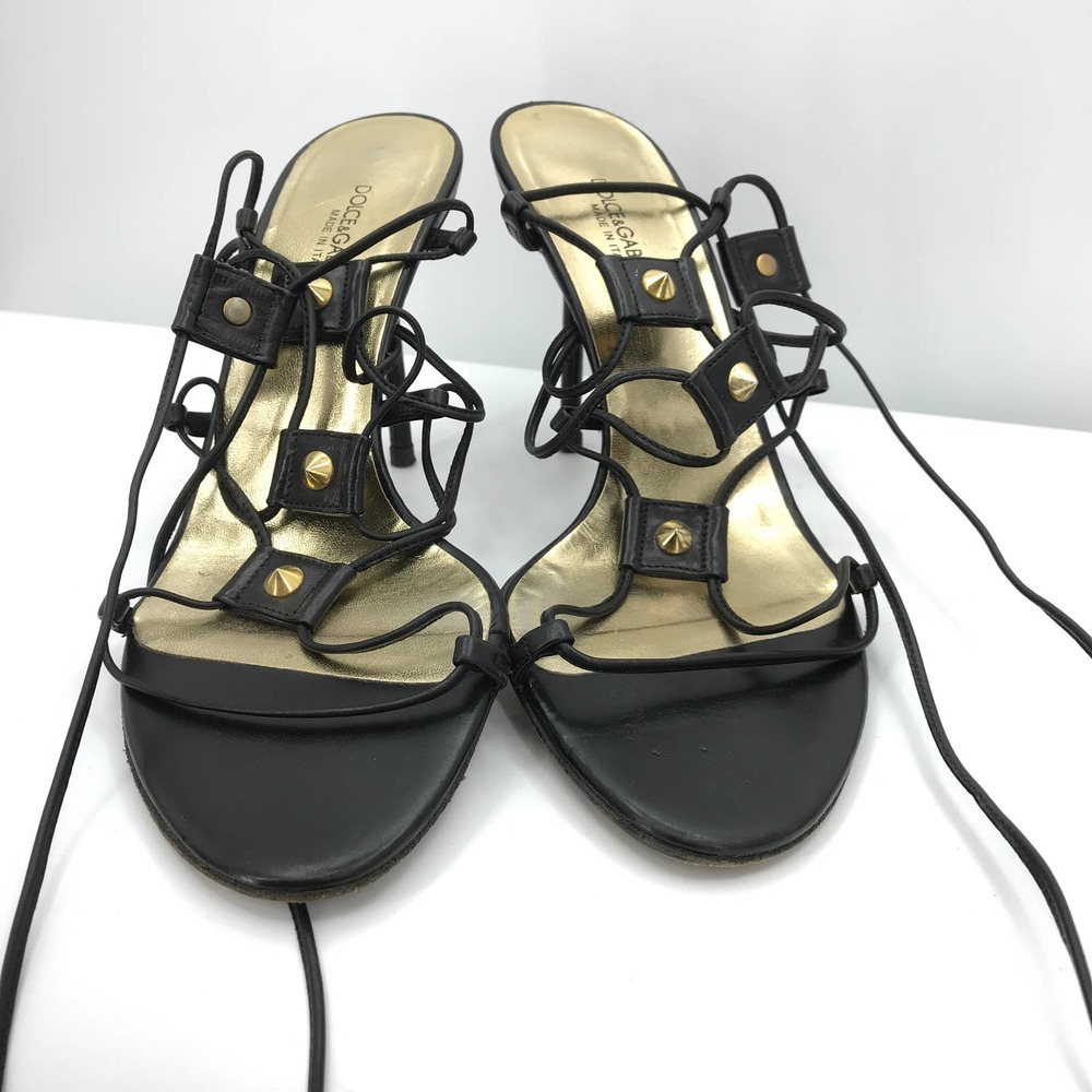 Dolce & Gabbana Gladiator Wrap Studded High Heels - Picture 6 of 10